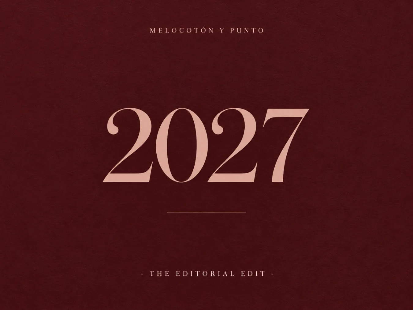 Portada Burgundy Statement de The Editorial Edit 2027