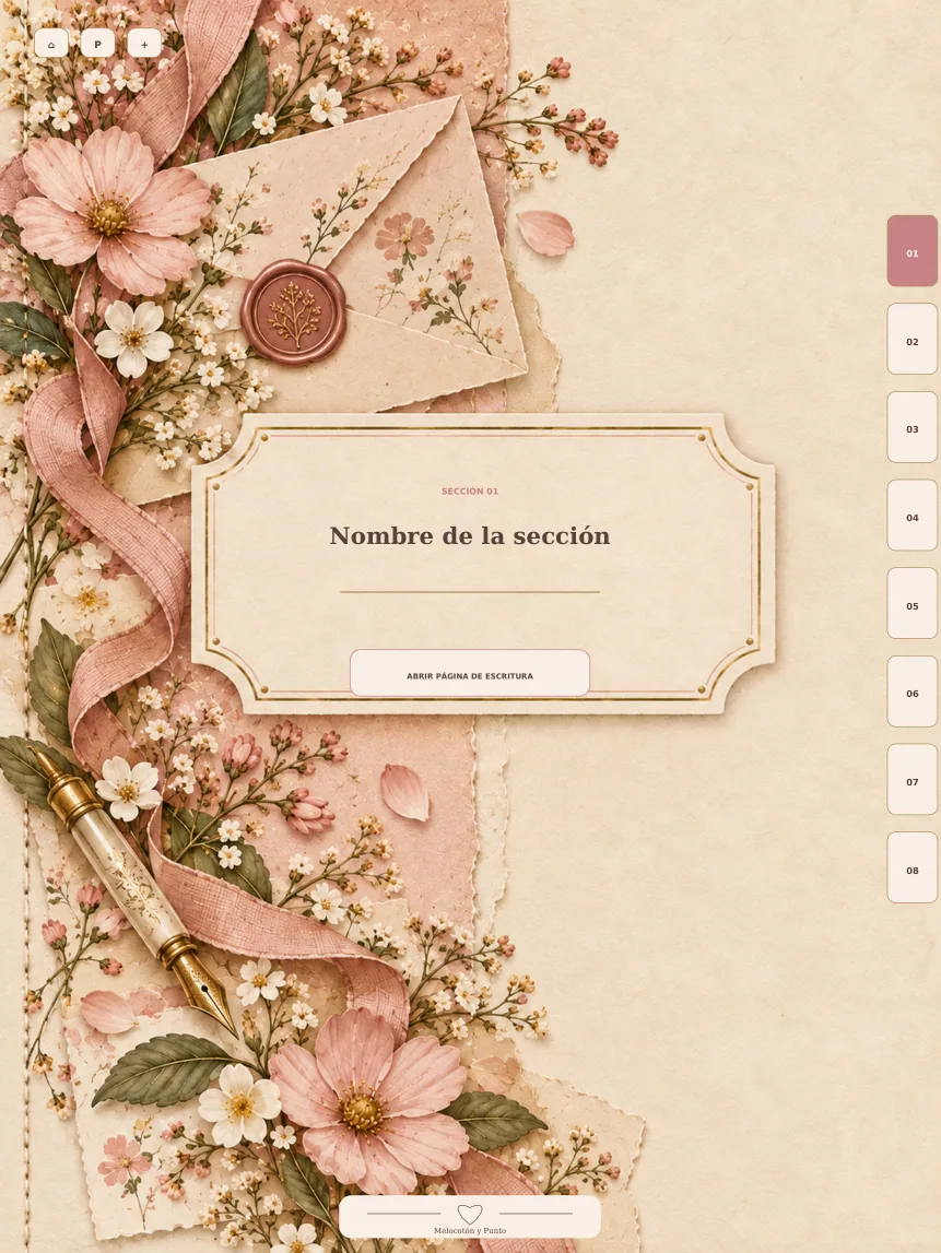 Página real sección del cuaderno Poésie