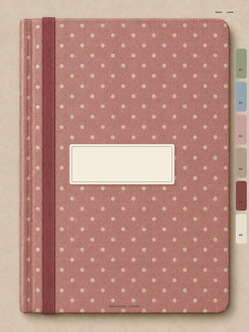 Portada original del cuaderno digital Dusty Rose