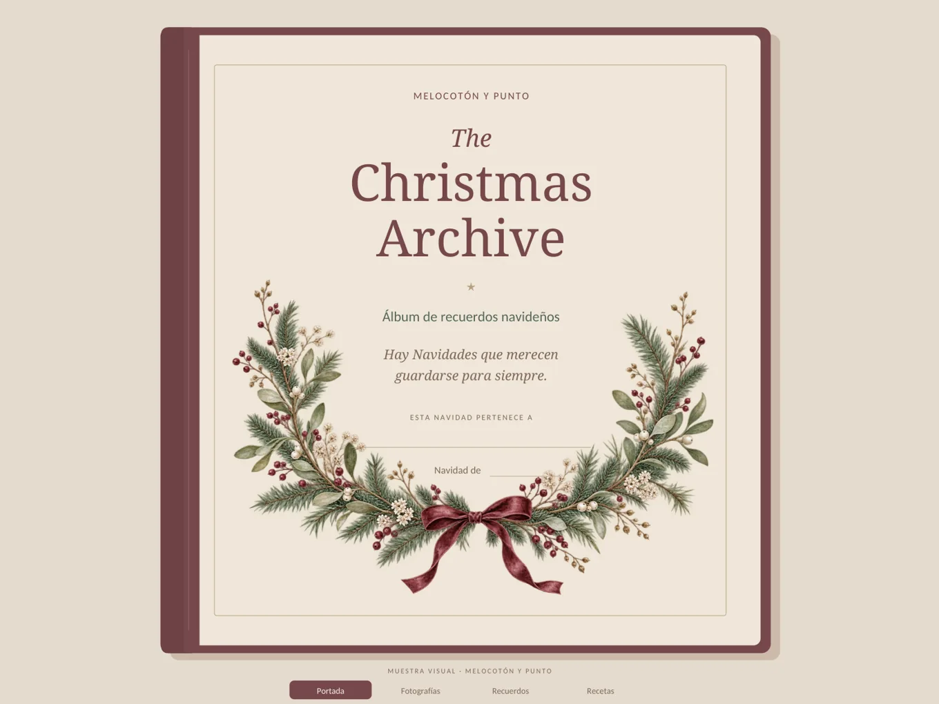 Portada auténtica de la muestra en desarrollo The Christmas Archive